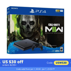 Sony PlayStation 4 Slim Call of Duty Modern Warfare II Bundle 1TB PS4 Gaming Console, Jet Black