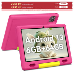 BESTSKI 10-inch Kids Tablet Android 13 Kid Tablet, 6GB RAM, 64GB ROM, Quad-Core Processor, Kidoz Pre Installed, Parental Control