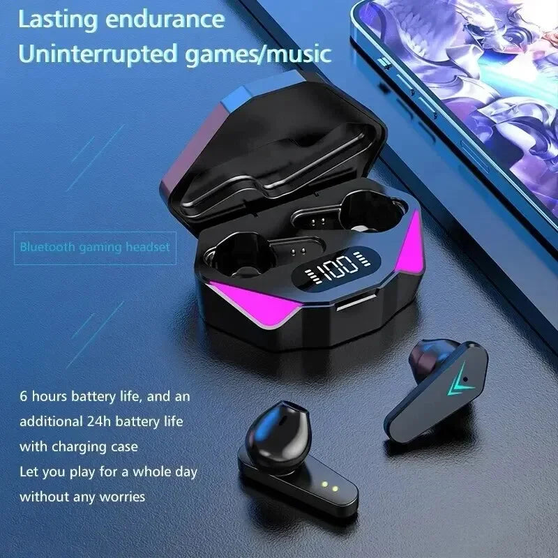 TWS Wireless Bluetooth 5.3 Headset LED 