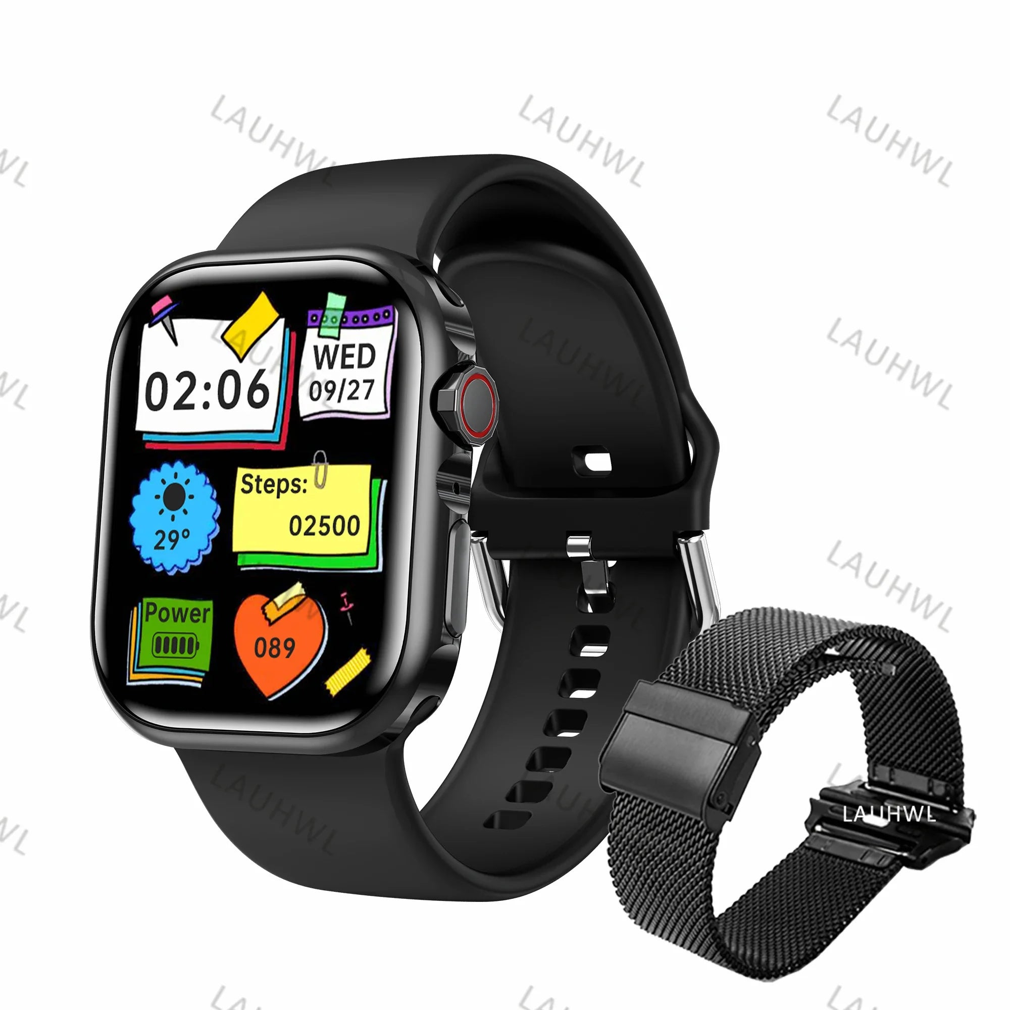 Smart Watch Series 9 Men HD screen Calendar Bluetooth Call NFC Smartwatch Blood Pressure Heart Rate Fitness Women Sport Watch