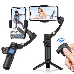 Handheld 3-Axis Gimbal Phone Holder Anti Shake Video Record with Selfie Tripod Stabilizer for Xiaomi iPhone Cellphone Smartphone