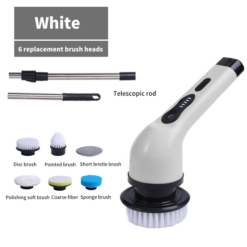 9-in-1 Electric Cleaning Brush Electric Spin Cleaning Scrubber Electric Cleaning Tools Parlour Kitchen Bathroom Cleaning Gadgets