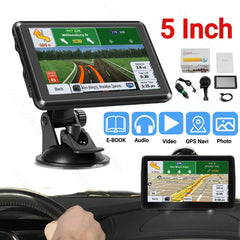 5 Inch Car GPS Navigation HD Touch Screen FM 