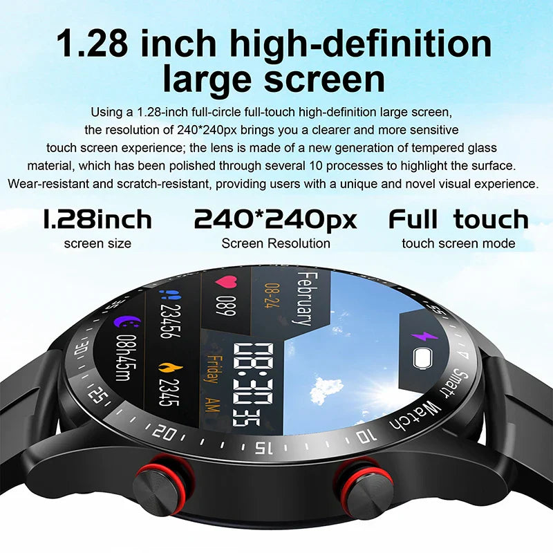 ECG+PPG Bluetooth Call Smart Watch Men Laser Health Blood Pressure Fitnes Sports Watches Man Sports Waterproof Smartwatch+Box