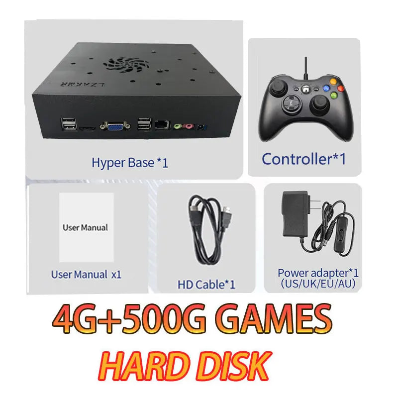 500GB T8 Retro Gaming Console Loaded 70000+ Games for Wii PS2 DC PSP GAMECUBE Plug-and-Play On TV Windows 11 Children's Gift