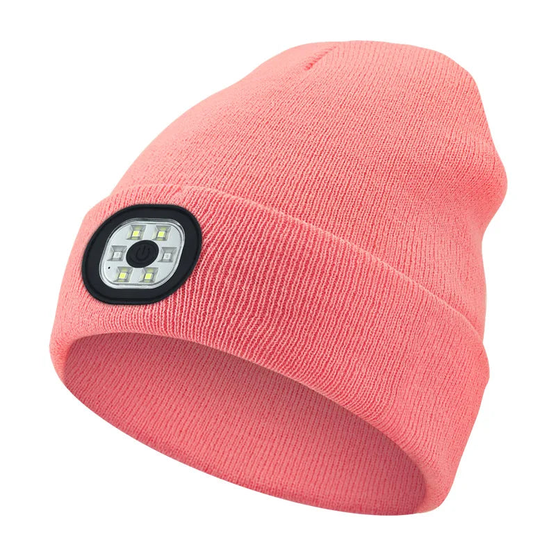 Wireless Bluetooth music knitted hat new outdoorledlighting rechargeable detachable luminous sleeve cap