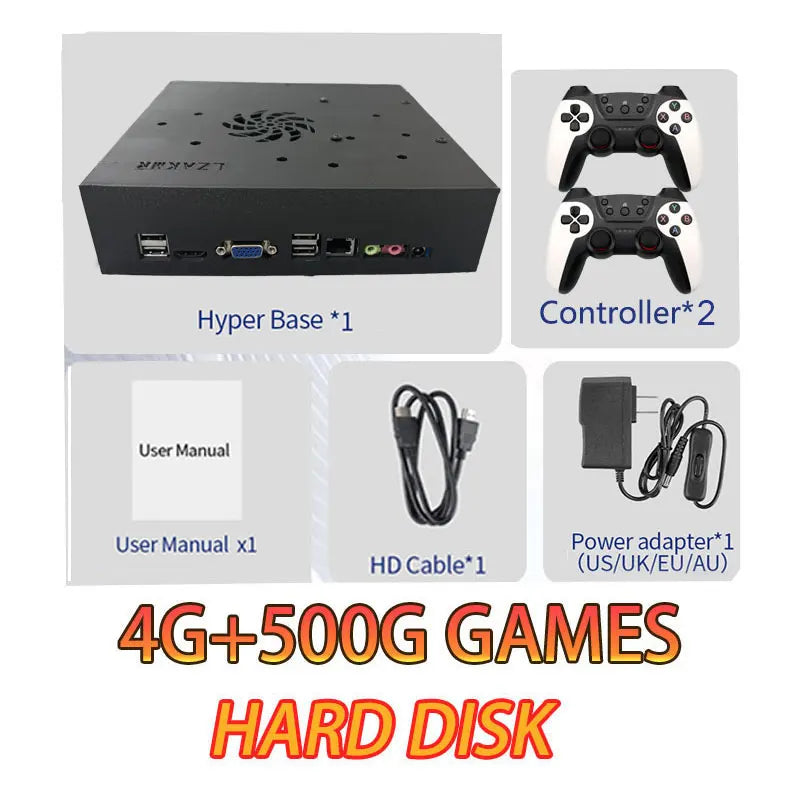 500GB T8 Retro Gaming Console Loaded 70000+ Games for Wii PS2 DC PSP GAMECUBE Plug-and-Play On TV Windows 11 Children's Gift