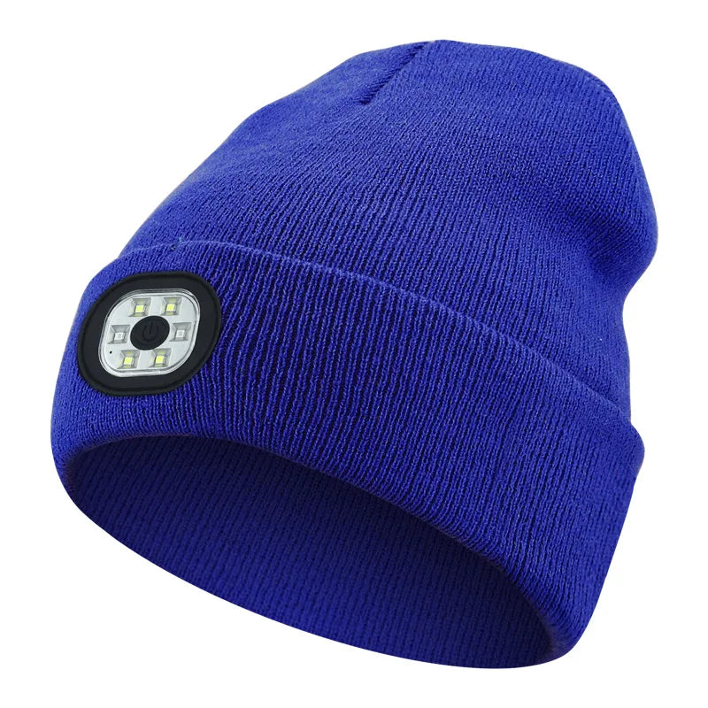 Wireless Bluetooth music knitted hat new outdoorledlighting rechargeable detachable luminous sleeve cap