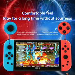 LZAKMR Handheld Game Player X80 Retro Console 40000+Games 128G Memory 800x480 Resolution For PS1 MAME CPS FCGB GBA Compatibility