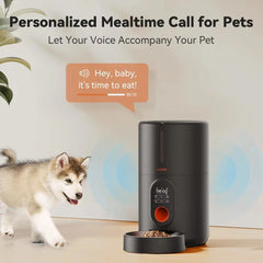 Programmable Automatic Cat and Dog Pet Feeder Holds 7.5 Pounds Dog Food Dispenser Feeding and Water Drinker Dogs Feeders Home