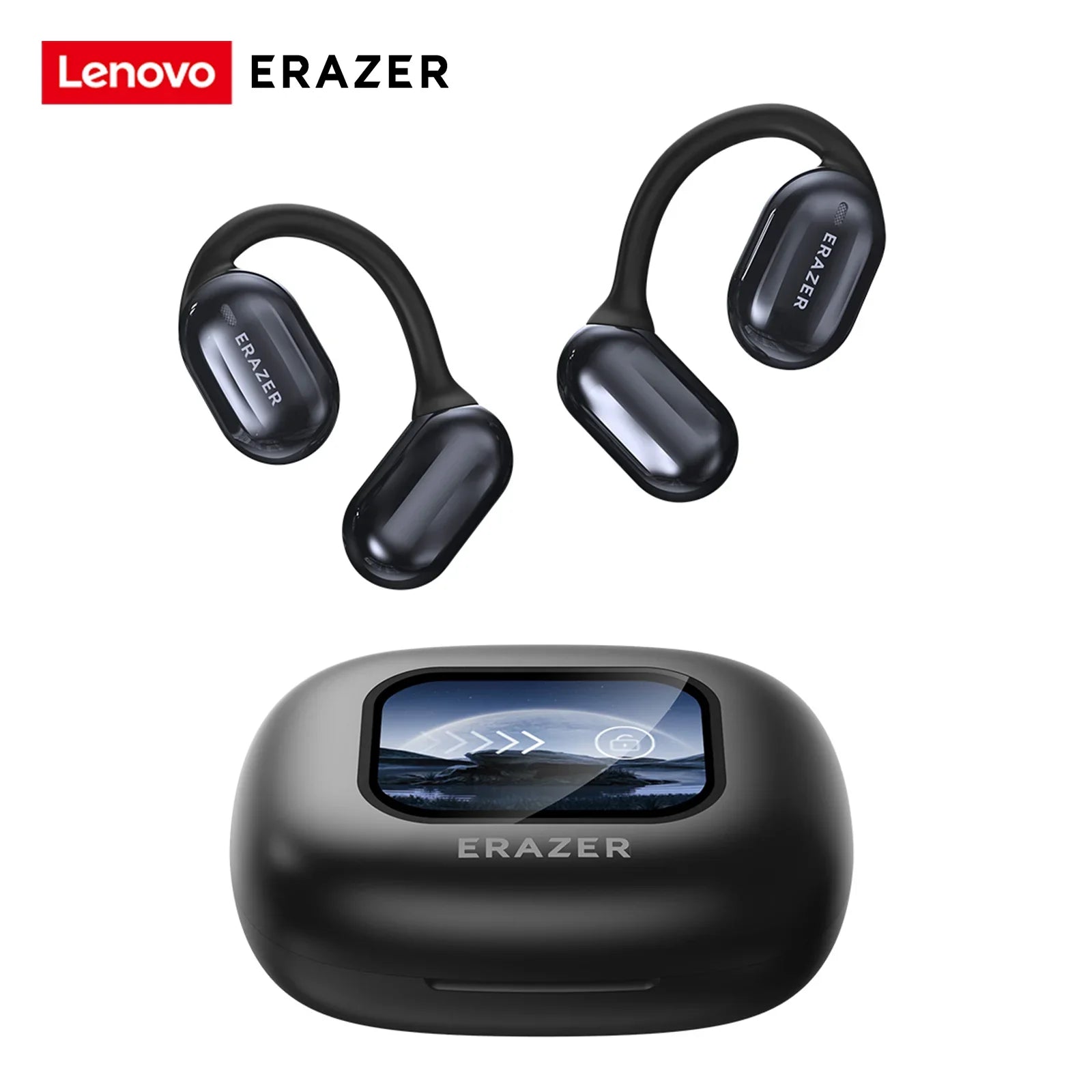 Lenovo Erazer XP2 Wireless Headphones Color Touch Screen OWS Earphone Bluetooth 5.4 Support TF Card 8 Hours Long Battery Life