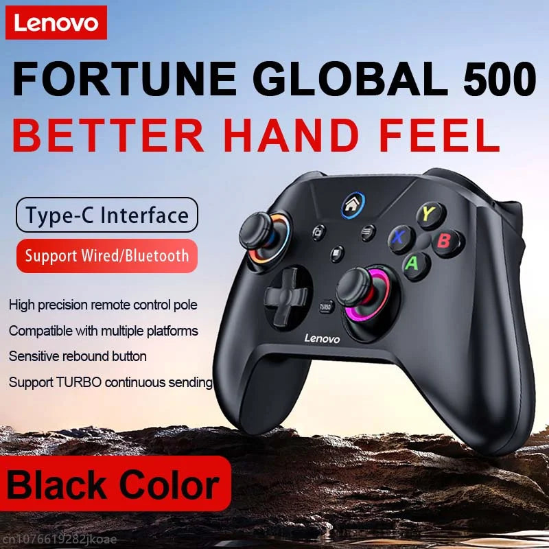 New Lenovo S02 Wireless Bluetooth RGB Controller for Nintendo Switch OLED/Switch Lite/PC/Mobile Gamepad Multi-Function Joystick