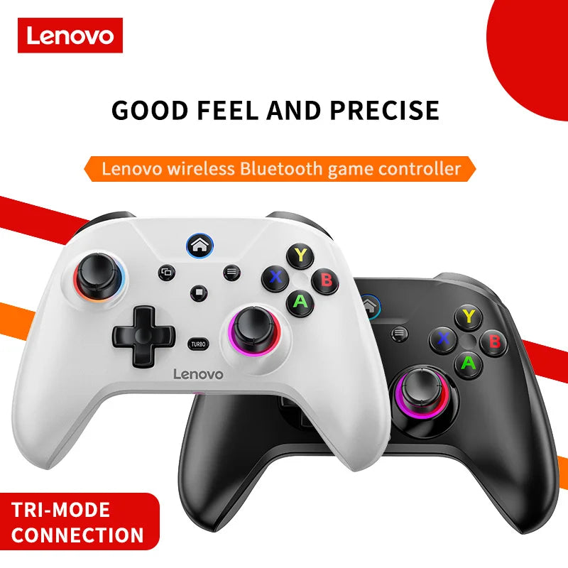 New Lenovo S02 Wireless Bluetooth RGB Controller for Nintendo Switch OLED/Switch Lite/PC/Mobile Gamepad Multi-Function Joystick